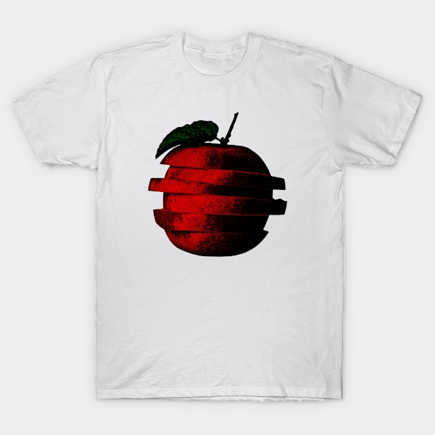 Sliced Apple T-Shirt by *PONCHOBOLERO*